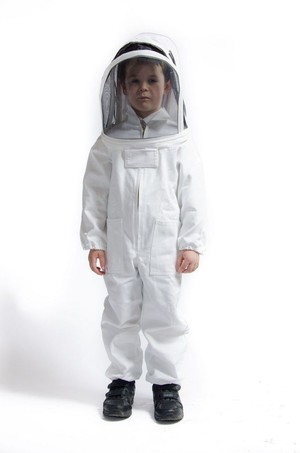 Child's Suit with Folding Hood (White)